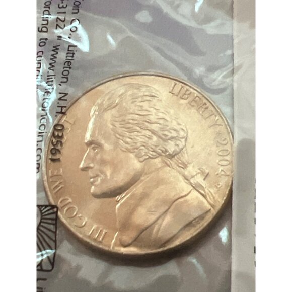 2004-P Jefferson Nickel Peace Medal Uncirculated Coin In Original Packaging - Picture 2 of 3